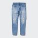 Men's Skinny Fit Distressed Jeans | Blue | 30 inch | UNIQLO US