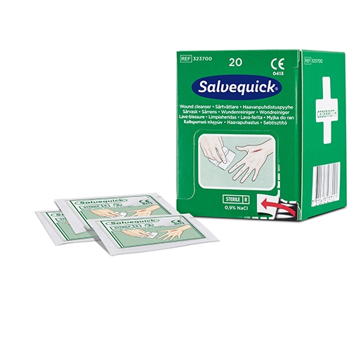 20 Cederroth Wipes Salvequick Wundreiniger refill für erste Hilfe Station REF 490920 Image