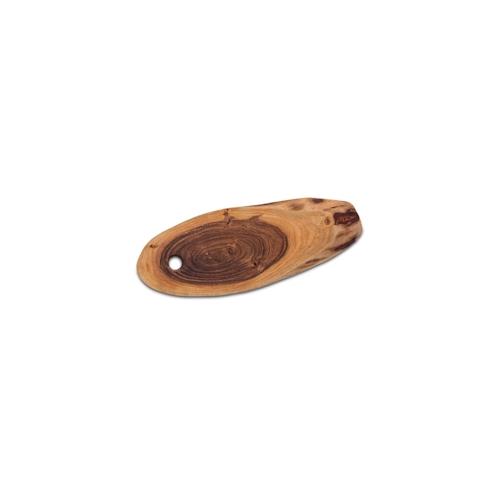 Amagohome Servierbrett Baumscheibe 40x20cm o. 52x24cm Schneidebrett Holz Serviertablett Deko Akazie massiv : 40 x 20 cm
