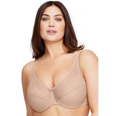 Plus Size Women's Full Figure Plus Size Wonderwire Minimizer Underwire 9003 Bra by Glamorise in Cafe (Size 38 D)