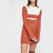 Free People Dresses | Free People Womens Colorblock Sweater Dress | Color: Orange | Size: Xs