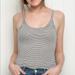 Brandy Melville Tops | Brandy Melville Striped Tank Top | Color: Black/White | Size: One Size