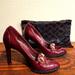 Gucci Shoes | Gucci Patent Leather Burgundy Heels Horsebit Pumps | Color: Purple/Red | Size: 6