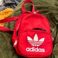 Adidas Accessories | Adidas Mini Logo Backpack 8-10” Some Minor Visible Wear Works Well Hold Shape | Color: Red | Size: Osb