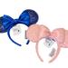 Disney Accessories | Bundle Of 2 Disney Parks Minnie Mouse Ears | Color: Blue/Pink | Size: Os