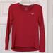 Nike Tops | Nike Running Dri Fit Red Long Sleeve Active Wear Top Sz S | Color: Red | Size: S