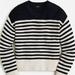 J. Crew Sweaters | J. Crew Oversized Crewneck Sweater In Stripe - Navy/Ivory - Small | Color: Blue/White | Size: S