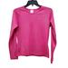 Adidas Tops | Adidas Climalite Women's Hot Pink Long Sleeve Crew Neck Basic Athletic Top Sz S | Color: Pink | Size: S