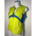 Nike Tops | Nike Women's 1/2 Zip Neon Yellow/Blue Workout Tank Top Shirt Built In Bra Size M | Color: Green/Yellow | Size: Medium