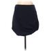 Yoana Baraschi Silk Skirt: Blue Solid Bottoms - Women's Size 4