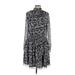 Rebecca Minkoff Casual Dress: Black Floral Motif Dresses - Women's Size Large