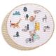 Animal Baby Playmat, Skin-Friendly Baby Activity Mat Infant and Baby Quilted Playmat for Boys and Girls Tummy Time Baby Floor Mat Non-Slip and Soft Crawling Mat 39" Diameter Playard Mattress - Round