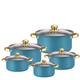 Stainless Steel Cookware Set, 10-Piece pots and Pans Set, Works with Induction, Electric and Gas Cooktops, Oven Safe, Stay - Non Toxic