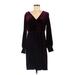 Suzanne Betro Casual Dress - Popover: Burgundy Dresses - Women's Size Medium