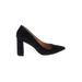 Banana Republic Heels: Pumps Chunky Heel Cocktail Party Black Print Shoes - Women's Size 11 - Pointed Toe