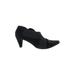 Bella Vita Heels: Slip-on Chunky Heel Work Black Print Shoes - Women's Size 7 1/2 - Pointed Toe