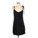 Lulus Casual Dress - Shift Plunge Sleeveless: Black Print Dresses - Women's Size Small