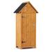 Homhougo 2.5 ft. W x 1.5 ft. D Manufactured Wood Storage Shed in Brown | 66 H x 30 W x 18.2 D in | Wayfair YXD_GJF_PHO_0Z1RVKM1