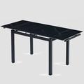 Latitude Run® Hamidou Dining Table Metal in Black | 29.53 H x 43.31 W x 29.53 D in | Wayfair 56311B9EB42D41DA9AC86422A5753292