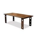 George Oliver 62.99"Deep brownSolid wood Dining Table Wood in Brown/Green | 29.53 H x 62.99 W x 27.56 D in | Wayfair