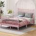 Charlton Home® Deatrice Slat Bed Wood in Pink | 44.9 H x 56.7 W x 80.7 D in | Wayfair D79B2FE9CF4A4A9AB249A8D9C3FFA94F