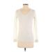 Ann Taylor LOFT Pullover Sweater: Ivory Color Block Tops - Women's Size X-Small