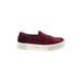 Steve Madden Flats: Slip-on Platform Casual Red Color Block Shoes - Women's Size 6 - Round Toe