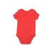 Carter's Short Sleeve Onesie: Red Bottoms - Size 9 Month