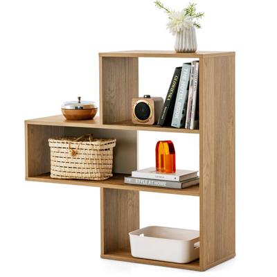 Costway Convex Bookshelf 3-Shelf Open Bookcase Roo...