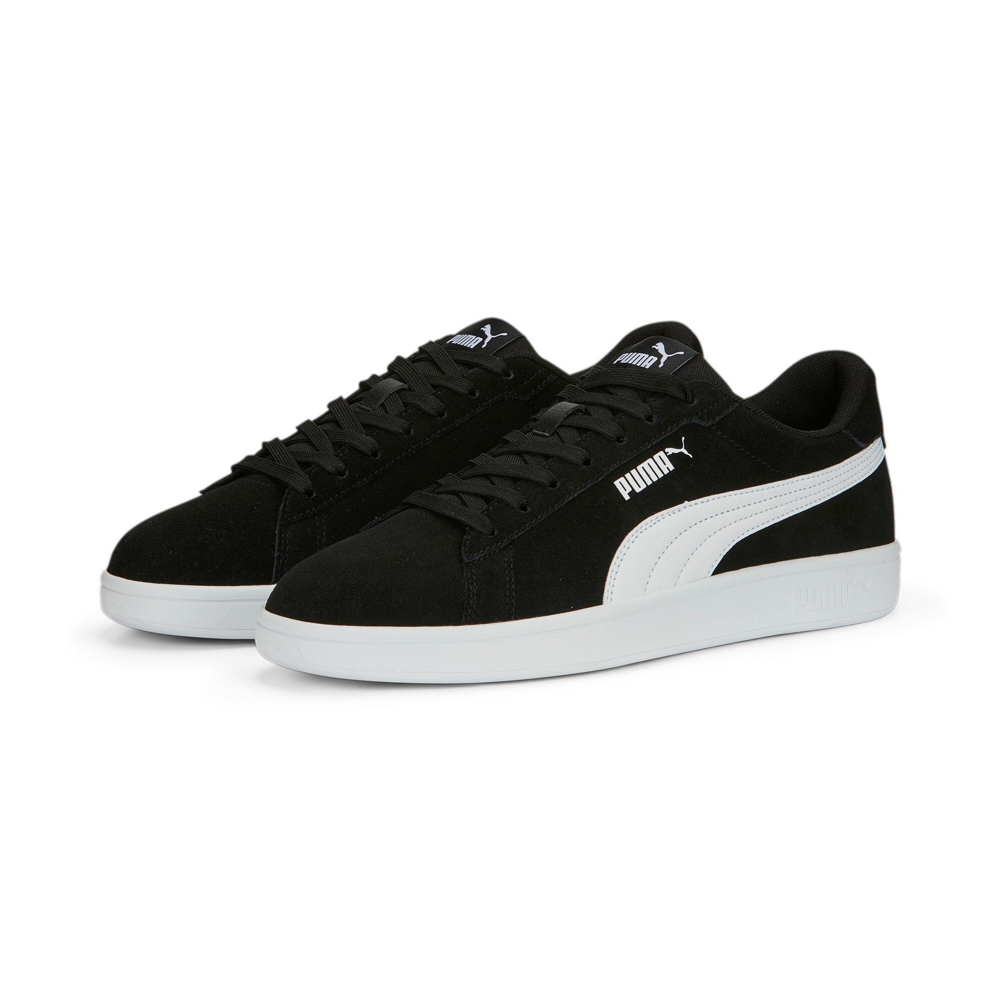 Sneaker PUMA "SMASH 3.0", Damen, Gr. 42,5, schwarz-weiß (puma schwarz, puma weiß), unifarben, Schuhe Sneaker