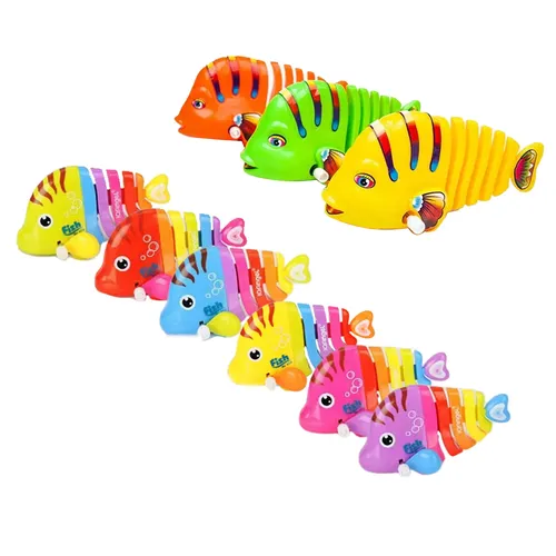 1Pcs Nette Cartoon Bad Fisch Wind Up Spielzeug Klassische Badewanne Badewanne Spielzeug Neugeborenen