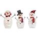 3 Pieces 2022 Christmas Lighting Snowman Outdoor Yard Decoration 20 Lights Pre Lit Snowman Home With Battery Lighting Artificial Acrylic Christmas Decoration Snowman Led Lights ()