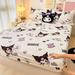 Sanrio Mymelody Kuromi Cinnamoroll Milk Fleeced Bed Head Single Sheet Cartoon Children s Bed Cover Nonslip Mattress Cover Female