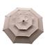 9Ft 3-Tiers Outdoor Patio Umbrella with Crank and tilt and Wind Vents - Mushroom