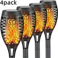 Magicorange 4 Pack Solar Torch Lights Outdoor IP65 Waterproof Dancing Flickering Flame Torches Lights Landscape Decoration Light for Lawn Patio Garden Path Yard Wedding Party-Auto On/Off Lighting