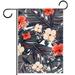 Tropical Leaves with Red Flower Pattern Garden Banners: Outdoor Flags for All Seasons Waterproof and Fade-Resistant Perfect for Outdoor Settings