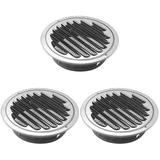 3pcs Air Vent Cover Round Air Vent Louver Grille Cover Ventilation Accessory 100mm