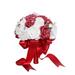 1PC Exquisite Bride Wedding Bouquet PE Hand Bouquet False Wedding Flower Bouquet Vivid Wedding Decorative Bouquet Creative Wedding Supplies for Women Claret Red