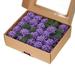 Uxcell Artificial Flower Heads Purple Mini Faux Flowers Rose 2.8 x 9.3 Inch for Wedding Decoration Pack of 50