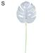 HEVIRGO 1Pc Artificial Tropical Plant Monstera Leaf Wedding Party Home Table Decor White