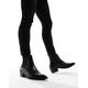 Red Tape heeled chelsea western boots in black leather