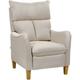 Fabric Recliner Chair Manual Light Beige Upholstered Armchair 3 Positions Royston - Beige