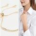 Anthropologie Jewelry | Anthropologie Gold Cubic Zirconia Tennis Bracelet | Color: Gold/Red | Size: Os