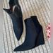 Zara Shoes | Black Satin Wedge Boots Pointy Toe Zara | Color: Black | Size: 6.5