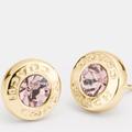 Coach Jewelry | Coach Open Circle Stone Stud Earrings Gold | Color: Gold/Pink | Size: Os