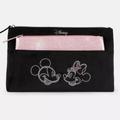 Disney Bags | Disney Mickey Mouse Minnie Mouse Two In One Bling Makeup Bag | Color: Black/Pink | Size: Os