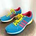 Adidas Shoes | Adidas Atlanta Blue Pink Yellow Running Shoes Sneakers Sz 8.5 | Color: Blue/Pink | Size: 8.5