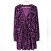 Free People Dresses | Euc Free People All Night Long Burnout Velvet Mini Dress | Color: Purple | Size: L