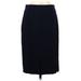 Lewit Casual Midi Skirt Calf Length: Blue Solid Bottoms - Women's Size 6