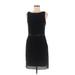 Lauren by Ralph Lauren Casual Dress - Sheath: Black Solid Dresses - Women's Size 6